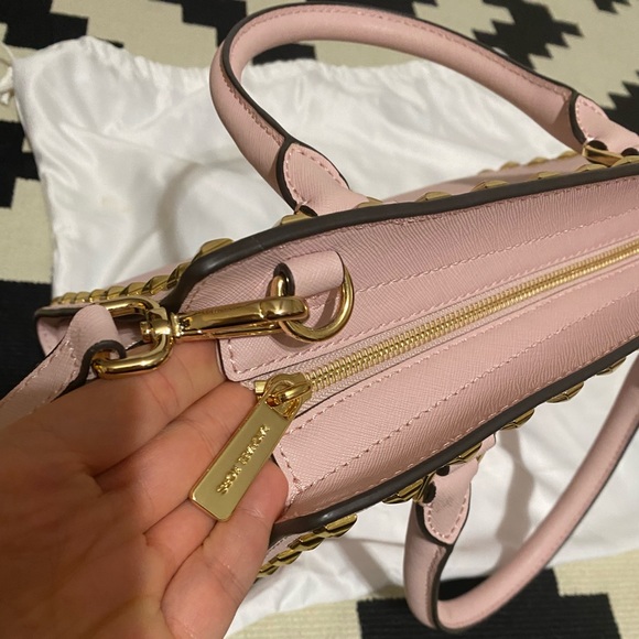 Michael Kors Medium Selma Pink Blossom Studded Handbag - Picture 4 of 7